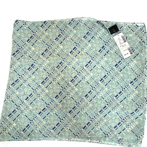 Designs Lane Bryant Blue Geometric Print Midi Wrap Skirt with Matching Scarf -22 - Picture 4 of 11